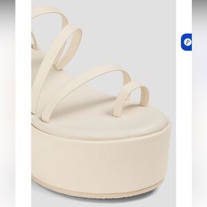 Maje Cream Platform Strappy Sandals